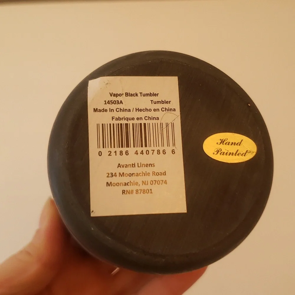 🤯3/$12 Vapor Black Tumbler Avanti Linens Bathroom Toothbrush Holder NWOT